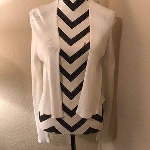 White ribbed sweater